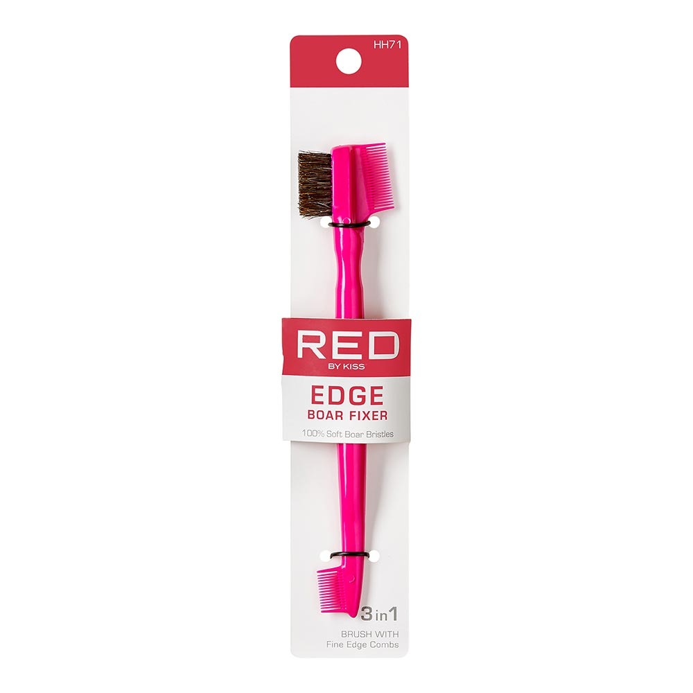 Red by Kiss Professional Boar Brush Hard Bristles