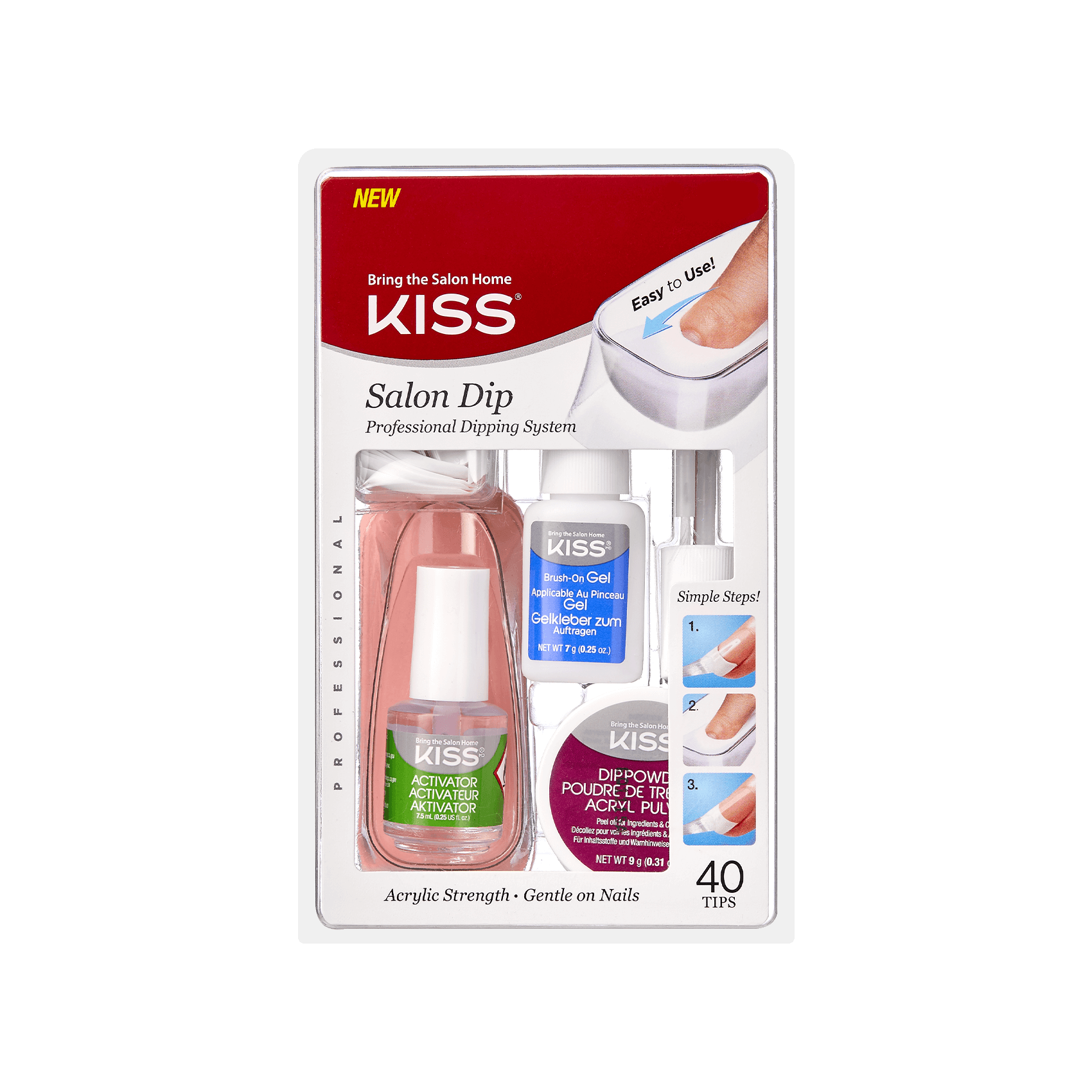 KISS Salon Dip Powder Nail Kit Color System Professional DIY Acrylic  Strength Gel Nail Kit - 11pc – KISS USA