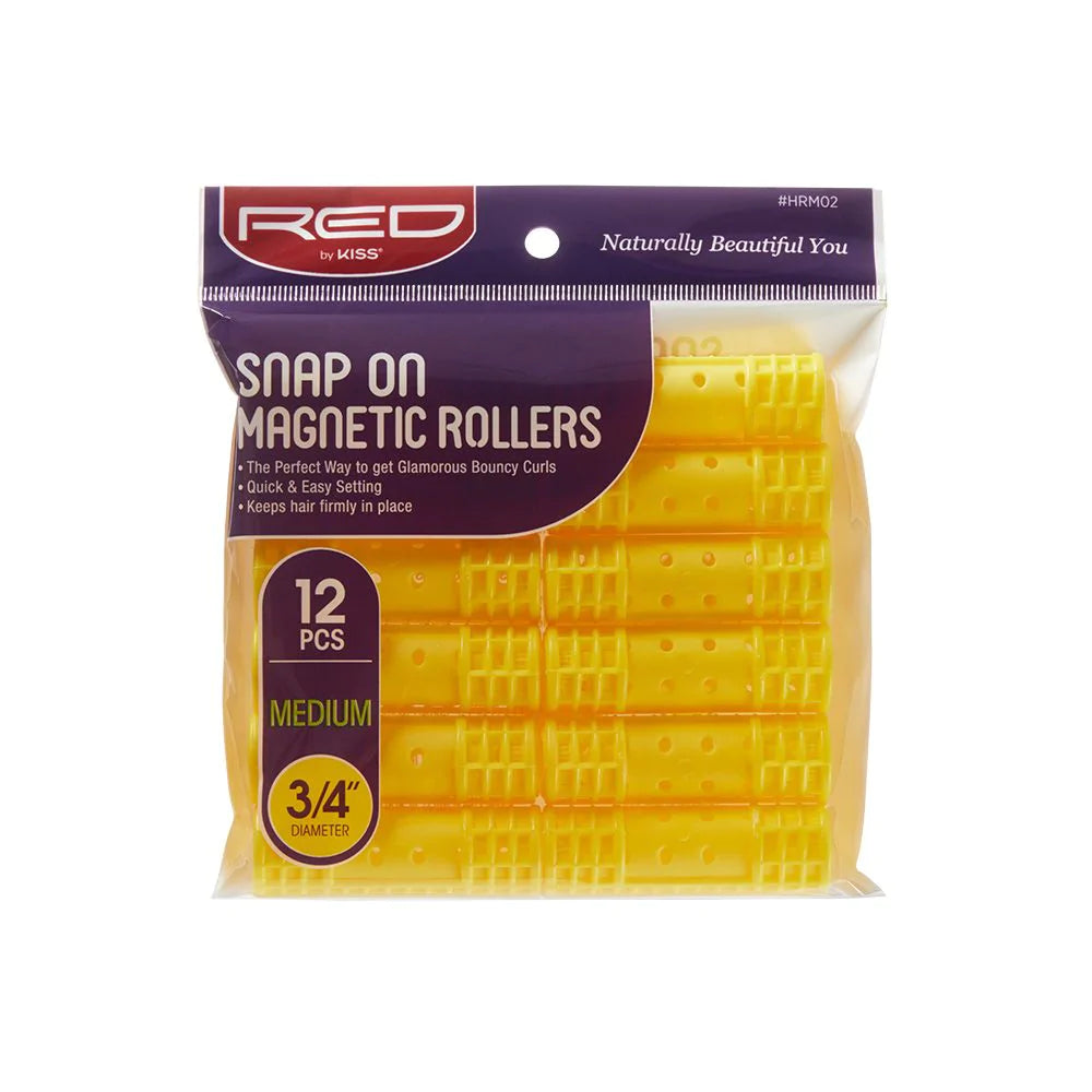 Red by Kiss Snap On Magnetic Rollers