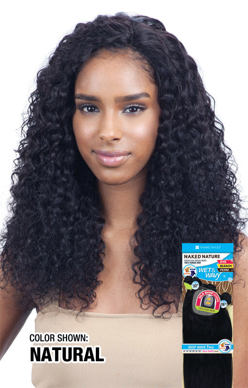 Naked Nature Wet & Wavy 7 piece - Deep Wave (Natural)